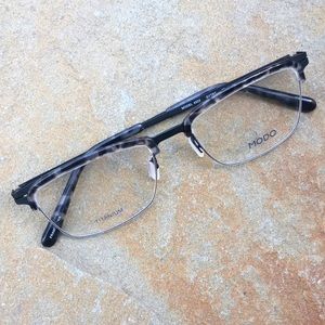 MODO 4522 Titanium Eyeglass Eyeglasses Glasses Frames Japan Grey Tortoise